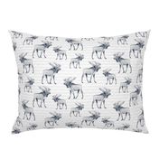 Tribal Moose in Grey