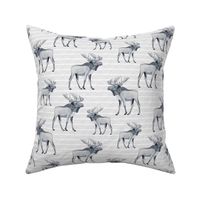 Tribal Moose in Grey