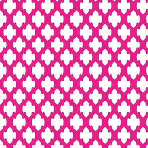 Electric pink and white arrow lattice-ch