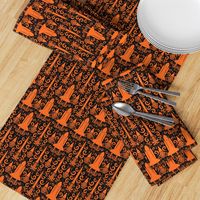 Rocket Science Damask (Black and Orange)