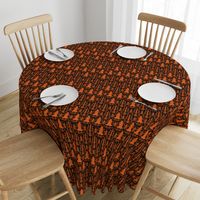 Rocket Science Damask (Black and Orange)