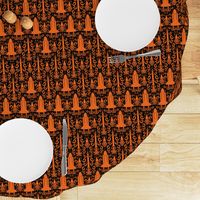 Rocket Science Damask (Black and Orange)