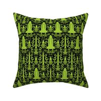 Rocket Science Damask (Black and Green)