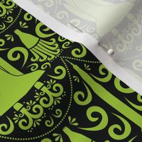 Rocket Science Damask (Black and Green)