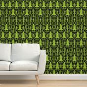 Rocket Science Damask (Black and Green)