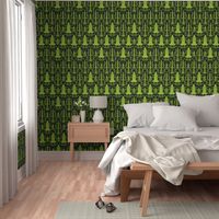 Rocket Science Damask (Black and Green)