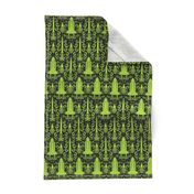 Rocket Science Damask (Black and Green)