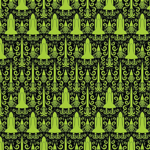 Rocket Science Damask (Black and Green)