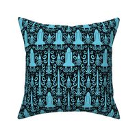 Rocket Science Damask (Black and Blue)