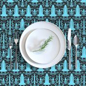 Rocket Science Damask (Black and Blue)