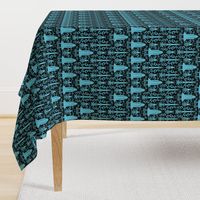 Rocket Science Damask (Black and Blue)