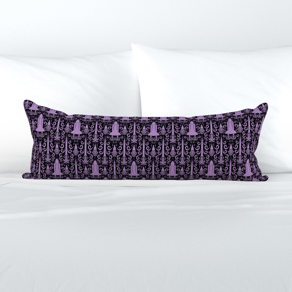 Rocket Science Damask (Black and Purple)