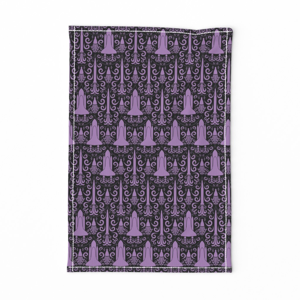 Rocket Science Damask (Black and Purple)