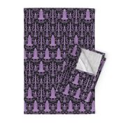 Rocket Science Damask (Black and Purple)