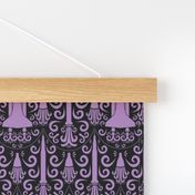 Rocket Science Damask (Black and Purple)