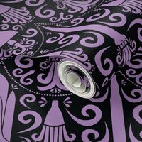 Rocket Science Damask (Black and Purple)