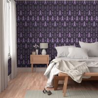 Rocket Science Damask (Black and Purple)