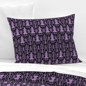 Rocket Science Damask (Black and Purple)