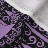 Rocket Science Damask (Black and Purple)