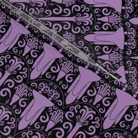 Rocket Science Damask (Black and Purple)