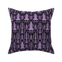 Rocket Science Damask (Black and Purple)