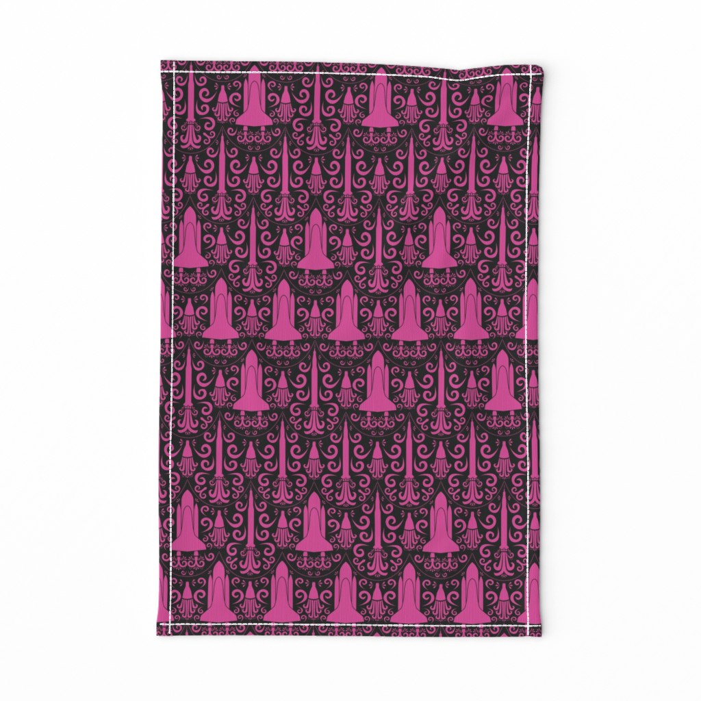 Rocket Science Damask (Black and Pink)