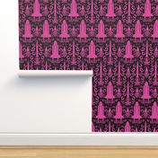 Rocket Science Damask (Black and Pink)