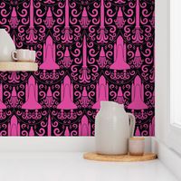 Rocket Science Damask (Black and Pink)