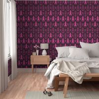 Rocket Science Damask (Black and Pink)