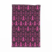 Rocket Science Damask (Black and Pink)