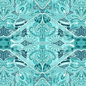 Paisley Infestation  (aqua/teal)