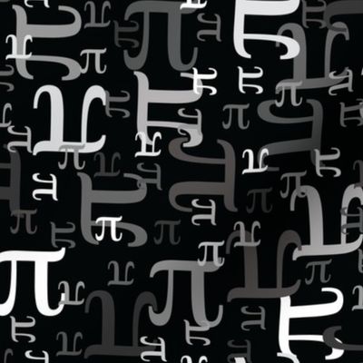 Pieces of Pi (Black & Gray)