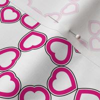 linking hearts pink