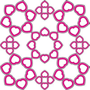 linking hearts pink