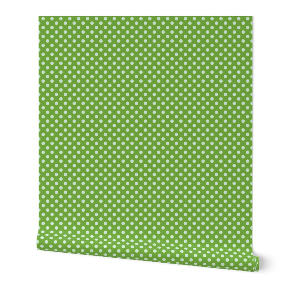 Chlorophyll-Green with Light Blue Dots