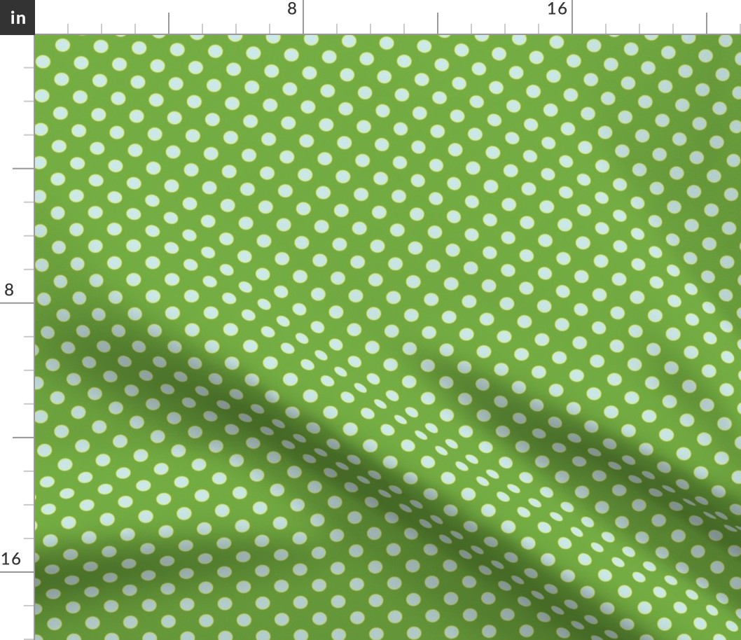 Chlorophyll-Green with Light Blue Dots