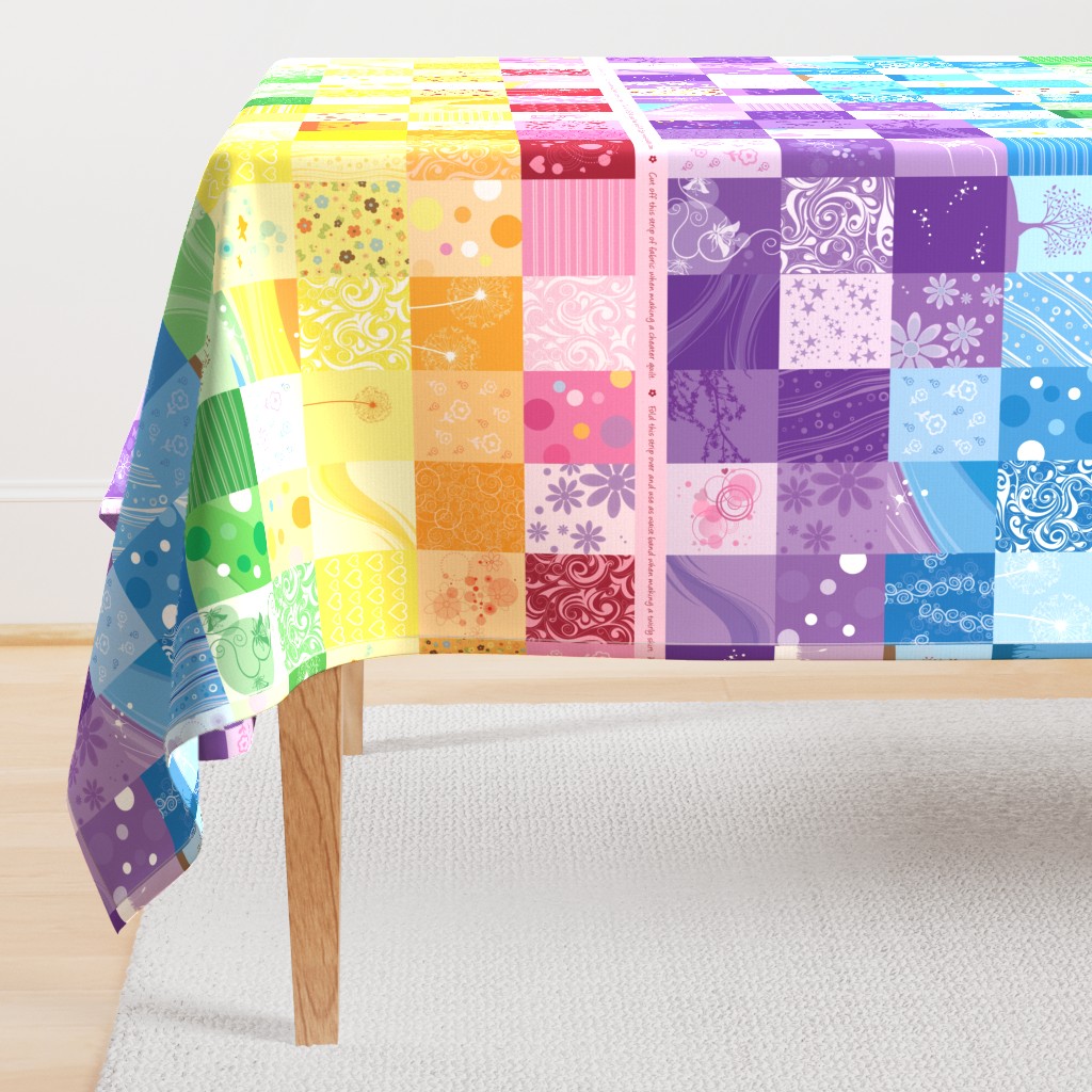 Rainbow Cheater Quilt and Twirly Skirt