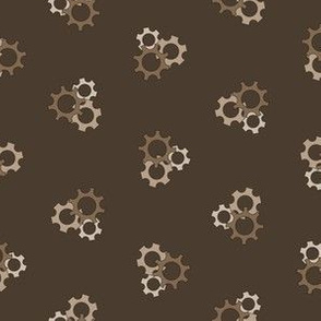 Gray Brown Gears - Small