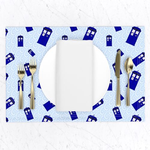 Police Box White Swirls