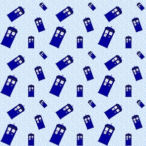 Police Box White Swirls