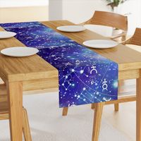 Blue Purple Zodiac Galaxy Galactic Print