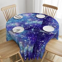 Blue Purple Zodiac Galaxy Galactic Print