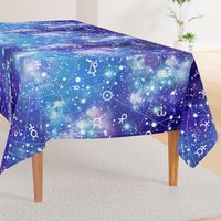 Blue Purple Zodiac Galaxy Galactic Print