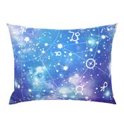 Blue Purple Zodiac Galaxy Galactic Print