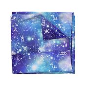 Blue Purple Zodiac Galaxy Galactic Print