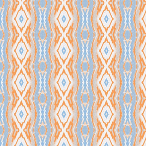 Boho Chickadee Ikat, curved2