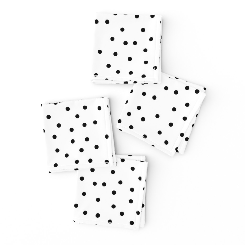 polka dot black on white | pencilmeinstationery.com