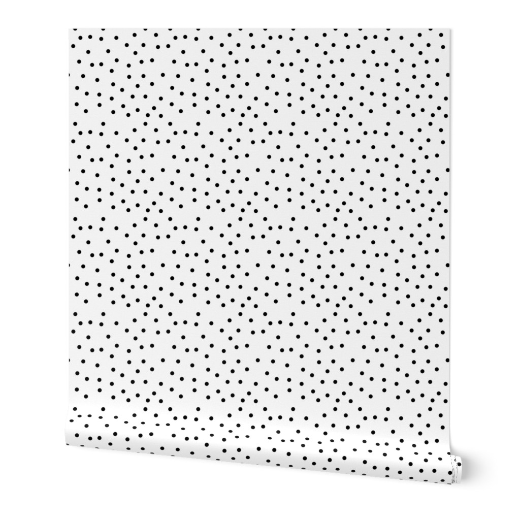 polka dot black on white | pencilmeinstationery.com