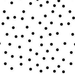 polka dot black on white | pencilmeinstationery.com