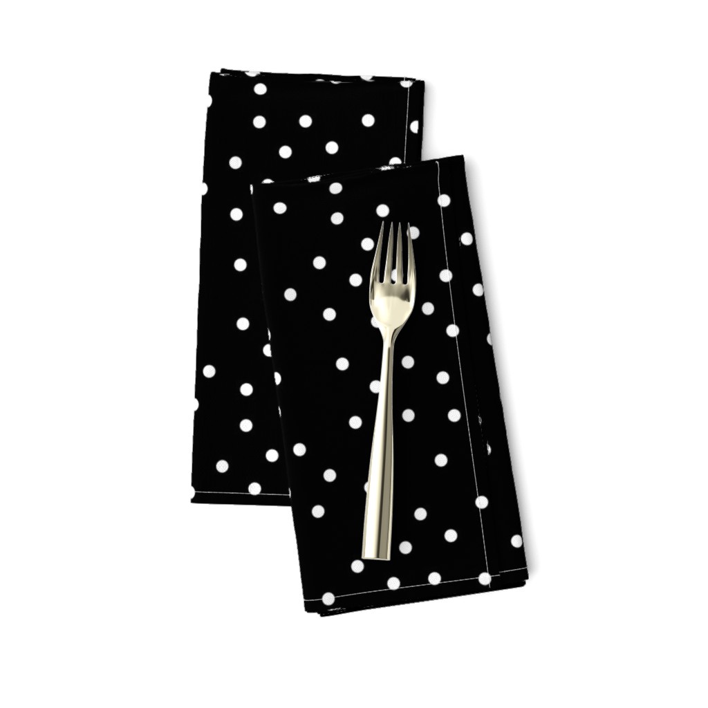 polka dot white on black | pencilmeinstationery.com